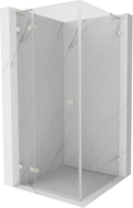Mexen Lunar L Duschkabine, schwenkbar, links, 80 x 80 cm, transparent, gebürstetes Nickel - 834L-080-080-97-00-L