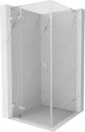 Mexen Lunar L Duschkabine links öffnend 100 x 100 cm, transparent, gebürsteter Nickel - 834L-100-100-97-00-L