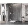 Mexen Lunar Duschkabine schwenkbar links 90 x 90 cm, transparent, weiß - 834-090-090-20-00-L