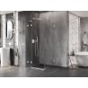 Mexen Lunar Duschkabine schwenkbar links 90 x 90 cm, transparent, weiß - 834-090-090-20-00-L