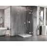 Mexen Lunar L Duschkabine schwenkbar rechts 80 x 80 cm, transparent, weiß - 834L-080-080-20-00-P