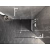 Mexen Lunar L Duschkabine schwenkbar rechts 80 x 80 cm, transparent, weiß - 834L-080-080-20-00-P