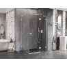 Mexen Lunar L Duschkabine, rechte Tür, 85 x 80 cm, transparent, weiß - 834L-085-080-20-00-P