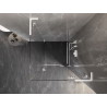 Mexen Lunar L Duschkabine, rechte Schwenktür, 90 x 90 cm, transparent, weiß - 834L-090-090-20-00-P
