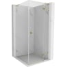Mexen Lunar L Duschkabine schwenkbar rechts 80 x 80 cm, transparent, gold - 834L-080-080-50-00-P