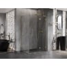Mexen Lunar L Duschkabine, rechte Tür, 100 x 80 cm, transparent, gold - 834L-100-080-50-00-P