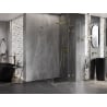 Mexen Lunar L Duschkabine, rechts öffnend, 90 x 90 cm, transparent, gold - 834L-090-090-50-00-P