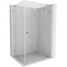 Mexen Lunar L Duschkabine mit rechter Schwingtür 95 x 90 cm, transparent, gold - 834L-095-090-50-00-P