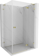 Mexen Lunar L Duschkabine, nach rechts öffnend, 100 x 90 cm, transparent, gold - 834L-100-090-50-00-P