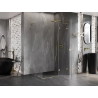 Mexen Lunar L Duschkabine, nach rechts öffnend, 100 x 90 cm, transparent, gold - 834L-100-090-50-00-P