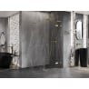 Mexen Lunar L Duschkabine Schwenkbar Rechts 100 x 100 cm, Transparent, Gold - 834L-100-100-50-00-P