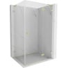 Mexen Lunar L Duschkabine rechts öffnend 100 x 80 cm, transparent, gebürstetes Gold - 834L-100-080-55-00-P