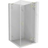 Mexen Lunar L Duschkabine, rechts angeschlagen, 90 x 90 cm, transparent, gebürstetes Gold - 834L-090-090-55-00-P