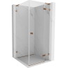 Mexen Lunar L Duschkabine rechts öffnend 80 x 80 cm, transparent, Roségold - 834L-080-080-60-00-P