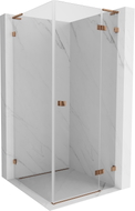 Mexen Lunar L Duschkabine rechts öffnend 80 x 80 cm, transparent, Roségold - 834L-080-080-60-00-P