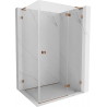 Mexen Lunar L Duschkabine schwenkbar rechts 85 x 80 cm, transparent, Roségold - 834L-085-080-60-00-P