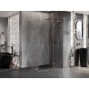 Mexen Lunar L Duschkabine schwenkbar rechts 100 x 80 cm, transparent, gebürstetes Kupfer - 834L-100-080-65-00-P