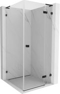 Mexen Lunar L Duschkabine schwenkbar rechts 80 x 80 cm, transparent, schwarz - 834L-080-080-70-00-P
