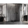 Mexen Lunar L Duschkabine zum Schwenken rechts 90 x 90 cm, transparent, schwarz - 834L-090-090-70-00-P