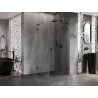 Mexen Lunar L Duschkabine zum Schwenken rechts 90 x 90 cm, transparent, schwarz - 834L-090-090-70-00-P