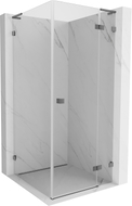 Mexen Lunar L Duschkabine, rechts öffnend, 80 x 80 cm, transparent, Gun Metal - 834L-080-080-95-00-P