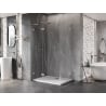 Mexen Lunar L Duo Duschkabine schwenkbar links 85 x 75 cm, transparent, gebürsteter Nickel - 834L-085L-075P-97-00