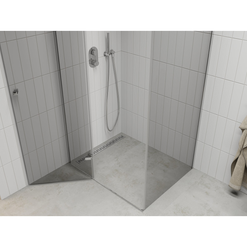 Mexen Roma Duschkabine schwenkbar 105 x 90 cm, transparent, Chrom - 854-105-090-01-00
