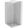 Mexen Lunar L Duschkabine rechts öffnend 80 x 80 cm, transparent, gebürstetes Nickel - 834L-080-080-97-00-P