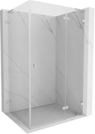 Mexen Lunar L Duschkabine rechts öffnend 90 x 80 cm, transparent, gebürstetes Nickel - 834L-090-080-97-00-P