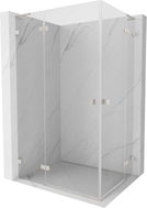 Mexen Lunar L Duo Duschkabine Schwingtür links 100 x 70 cm, transparent, gebürsteter Nickel - 834L-100L-070P-97-00