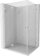 Mexen Lunar L Duo Duschkabine links 100 x 95 cm, transparent, gebürsteter Nickel - 834L-100L-095P-97-00