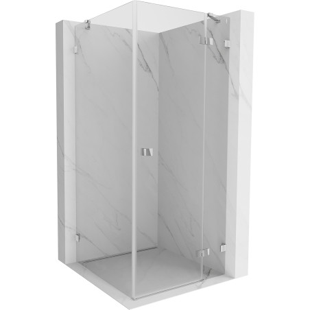 Mexen Lunar Duschkabine schwenkbar rechts 100 x 100 cm, transparent, Chrom - 834-100-100-01-00-P