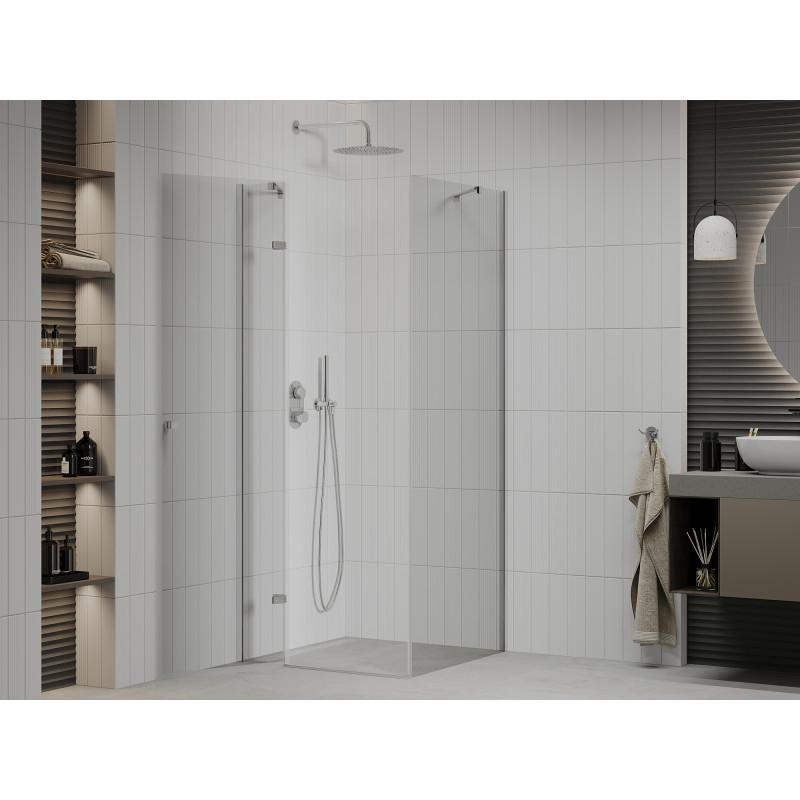 Mexen Roma Duschkabine aufklappbar 120 x 120 cm, transparent, Chrom - 854-120-120-01-00