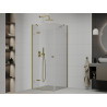 Mexen Roma Schwenkbare Duschkabine 70 x 70 cm, transparent, gold - 854-070-070-50-00
