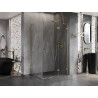 Mexen Lunar Duschkabine, rechts öffnend, 85 x 80 cm, transparent, gold - 834-085-080-50-00-P