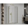 Mexen Roma Duschkabine schwenkbar 80 x 80 cm, transparent, gold - 854-080-080-50-00