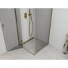 Mexen Roma Duschkabine schwenkbar 80 x 80 cm, transparent, gold - 854-080-080-50-00