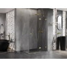 Mexen Lunar Duschkabine Schwenktür rechts 95 x 90 cm, transparent, gebürstetes Gold - 834-095-090-55-00-P