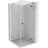 Mexen Lunar Duschkabine schwenkbar rechts 90 x 90 cm, transparent, Roségold - 834-090-090-60-00-P