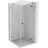 Mexen Lunar Duschkabine angeschlagen rechts 100 x 100 cm, transparent, Roségold - 834-100-100-60-00-P