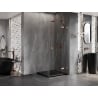 Mexen Lunar Duschkabine schwenkbar rechts 80 x 80 cm, transparent, gebürstetes Kupfer - 834-080-080-65-00-P
