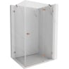 Mexen Lunar Duschkabine schwenkbar rechts 100 x 80 cm, transparent, gebürstetes Kupfer - 834-100-080-65-00-P