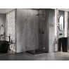 Mexen Lunar Duschkabine rechts öffnend 90 x 90 cm, transparent, gebürstet gun gray - 834-090-090-66-00-P