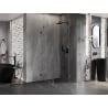 Mexen Lunar Duschkabine rechts öffnend 100 x 100 cm, transparent, gebürstetes Gun Grau - 834-100-100-66-00-P