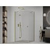 Mexen Roma Duschkabine schwenkbar 110 x 100 cm, transparent, gold - 854-110-100-50-00