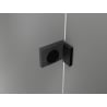 Mexen Lunar Duschkabine, rechts öffnend, 100 x 90 cm, transparent, schwarz - 834-100-090-70-00-P