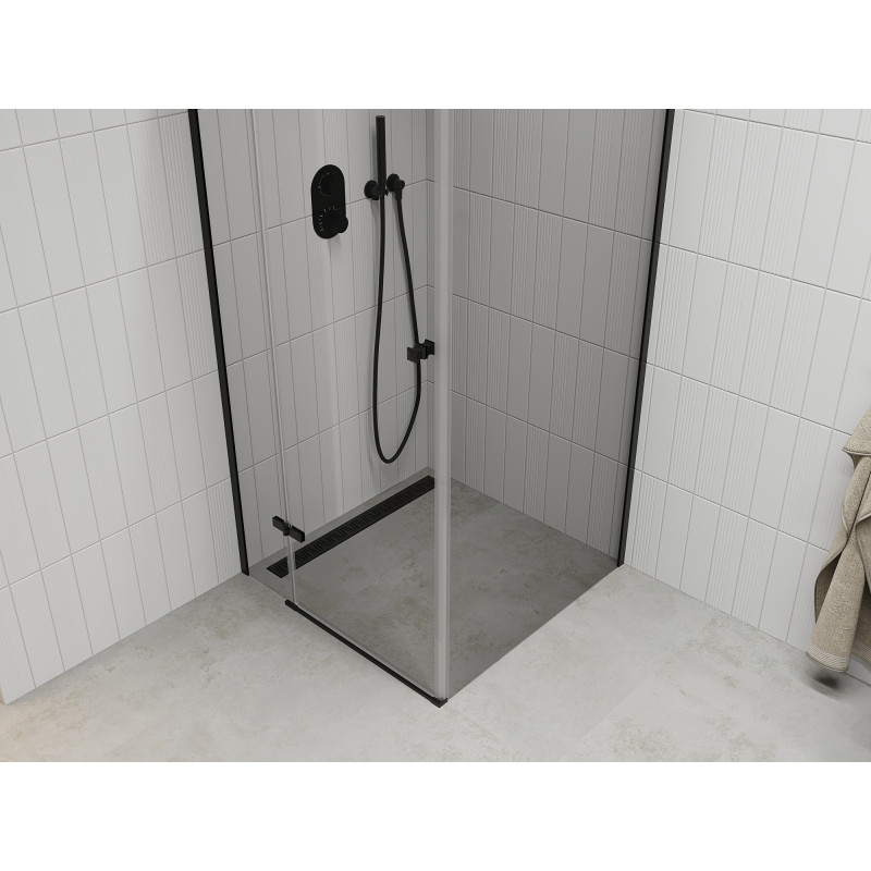 Mexen Roma Pendelduschkabine 70 x 70 cm, transparent, schwarz - 854-070-070-70-00