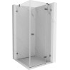 Mexen Lunar Duschkabine schwenkbar rechts 80 x 80 cm, transparent, Gunmetal - 834-080-080-95-00-P