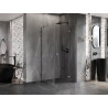 Mexen Lunar Duschkabine schwenkbar rechts 80 x 80 cm, transparent, Gunmetal - 834-080-080-95-00-P