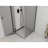 Mexen Roma Duschkabine zum Öffnen 90 x 90 cm, transparent, schwarz - 854-090-090-70-00